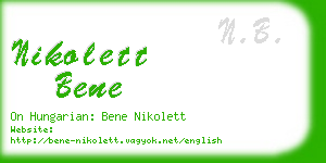 nikolett bene business card